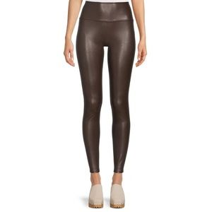 NWT moral society  brown faux leather leggings